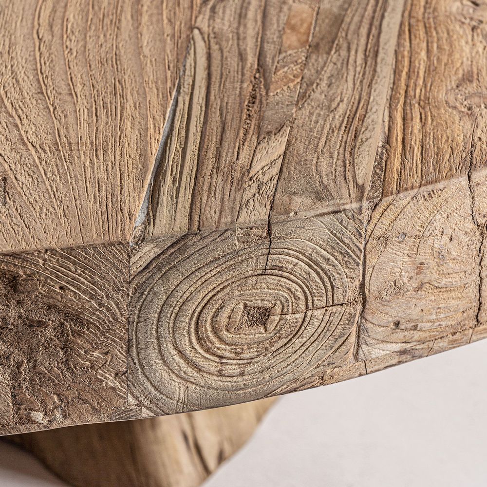 Tables basses - Table basse en bois de chemin de fer marron 90x90x30 cm - VICAL