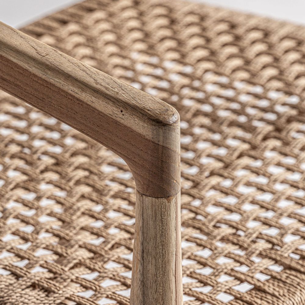 Chaises - Fauteuil en bois de teck marron 59x53x70 cm - VICAL