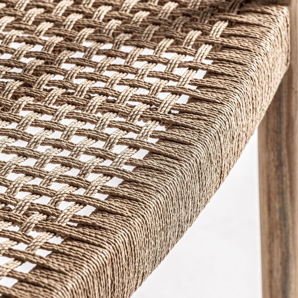 Chaises - Fauteuil en bois de teck marron 59x53x70 cm - VICAL