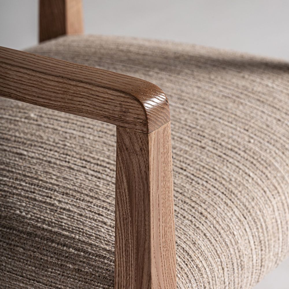 Chairs - Brown polyester office chair 56x58x82 cm - VICAL