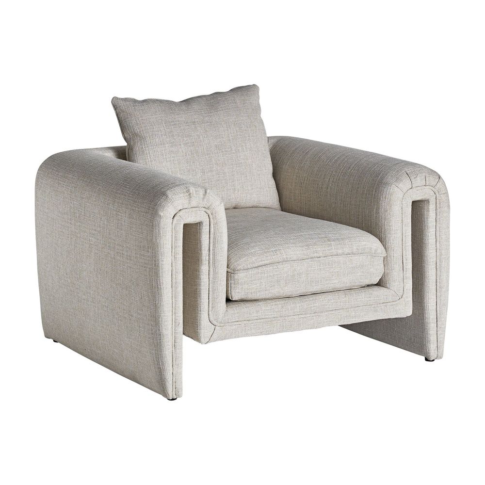 Armchairs - Gray pine wood armchair 100x86x81 cm - VICAL