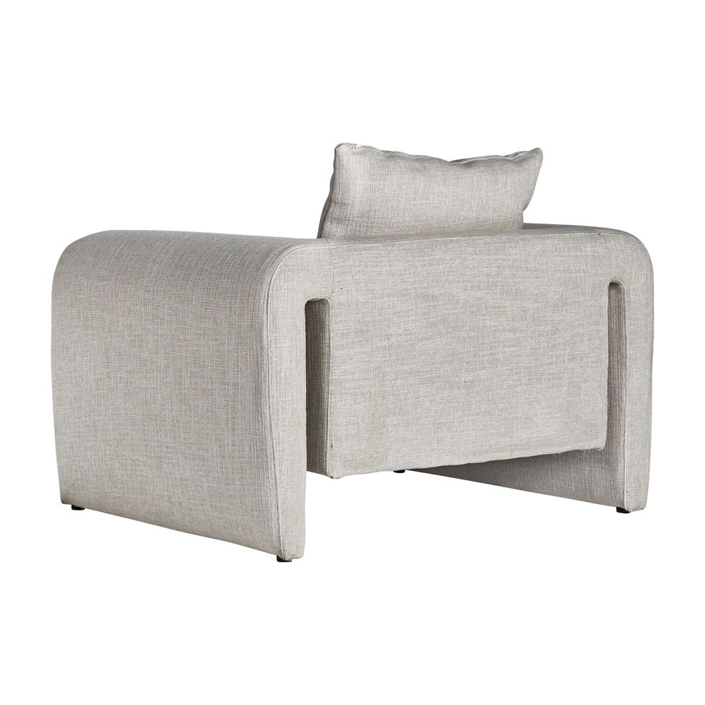 Armchairs - Gray pine wood armchair 100x86x81 cm - VICAL