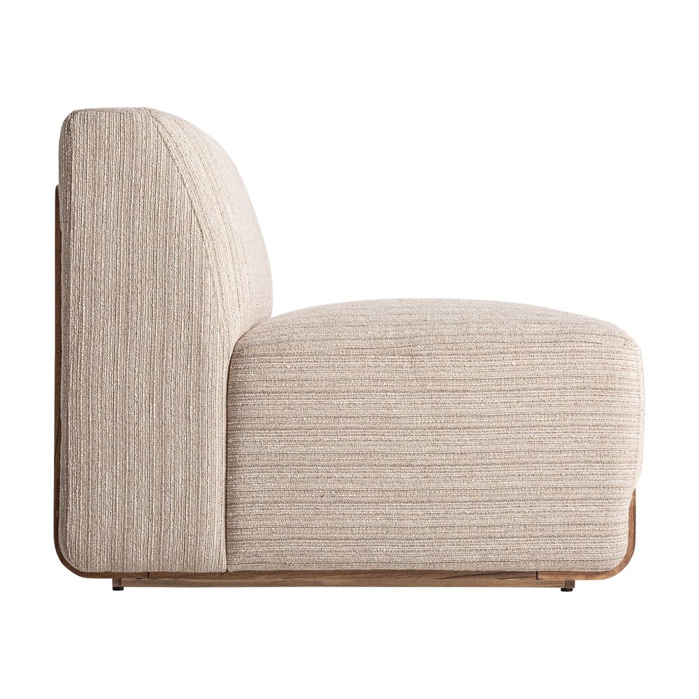 Sofas - Central sofa module in light brown pine wood 90x82x76 cm - VICAL