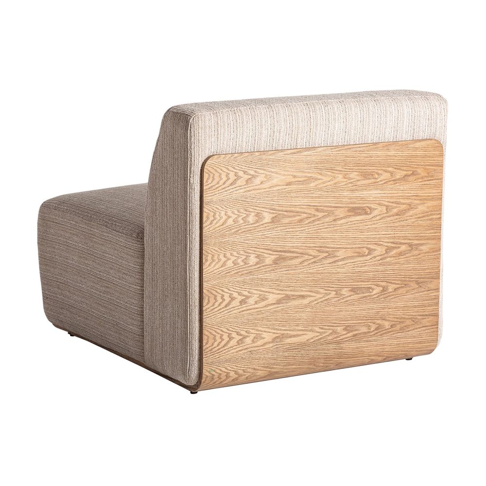 Sofas - Central sofa module in light brown pine wood 90x82x76 cm - VICAL