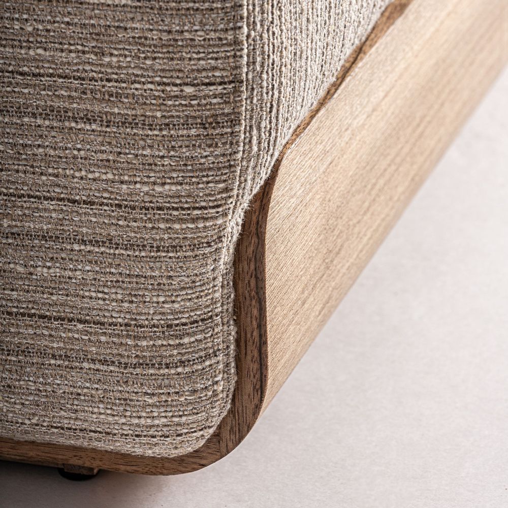 Sofas - Central sofa module in light brown pine wood 90x82x76 cm - VICAL