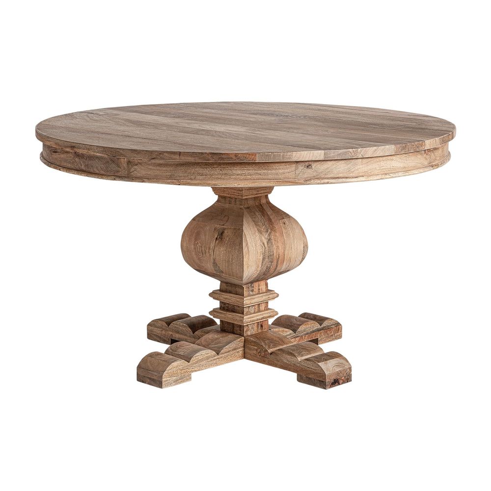 Tables Salle à Manger - Table salon en bois de mangue marron 130x130x77 cm - VICAL
