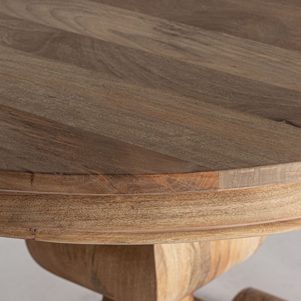 Tables Salle à Manger - Table salon en bois de mangue marron 130x130x77 cm - VICAL