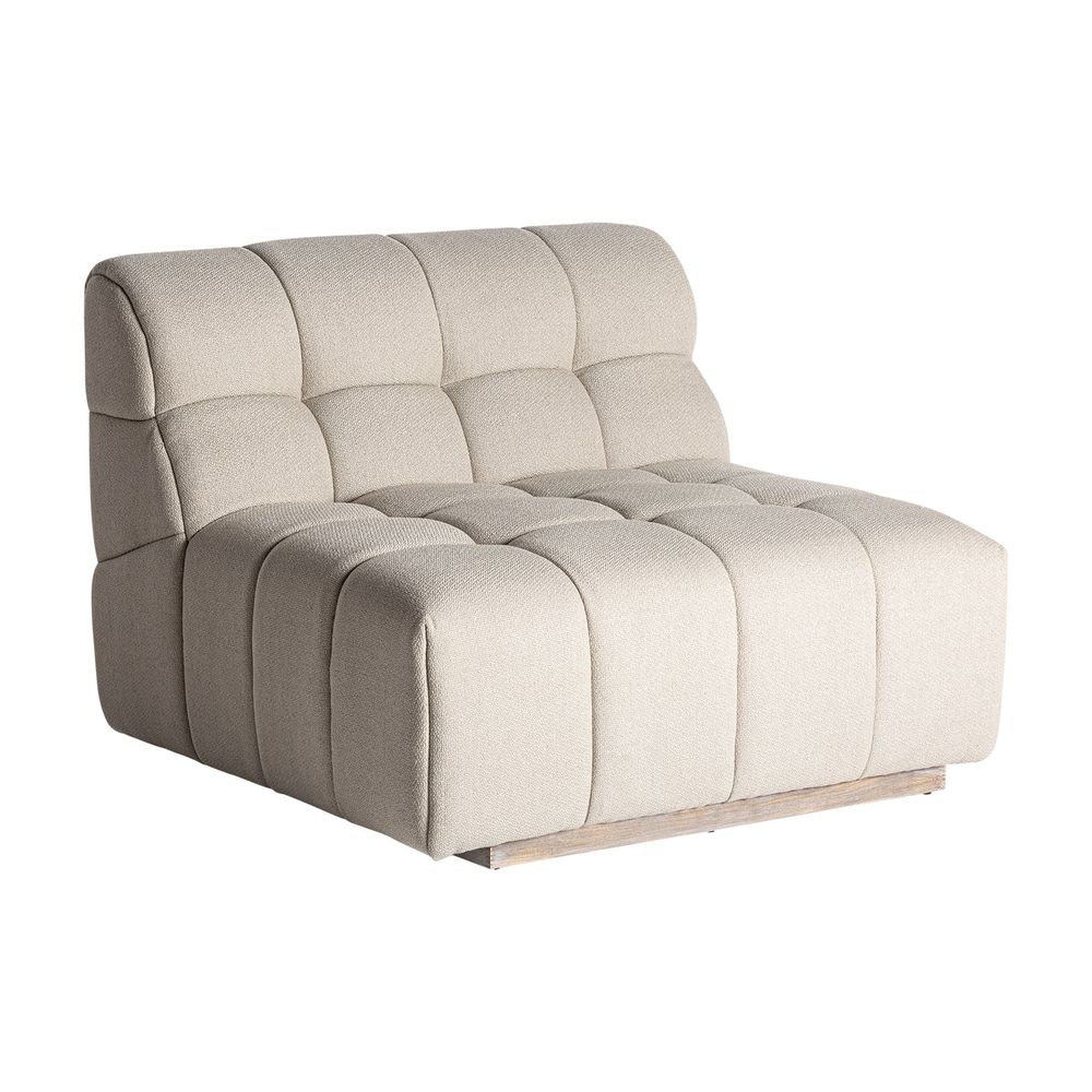 Sofas - Central sofa module in light brown pine wood 95x95x76 cm - VICAL
