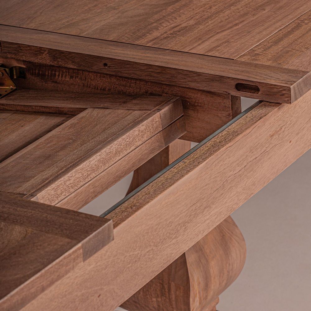 Dining Tables - Extending table in brown mango wood 180x90x78 cm - VICAL