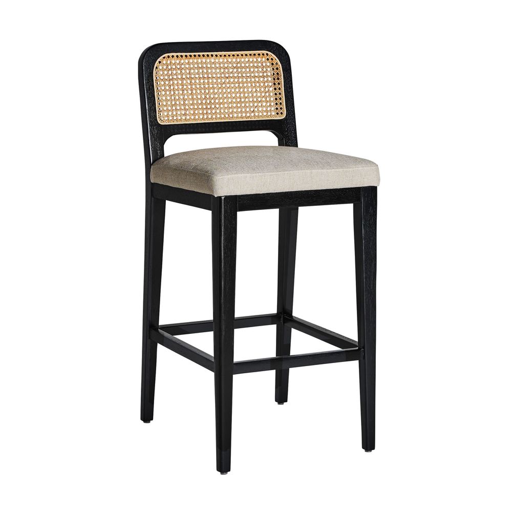 Tabourets - Tabouret en bois d´hévéa blanc 46x52x107 cm - VICAL