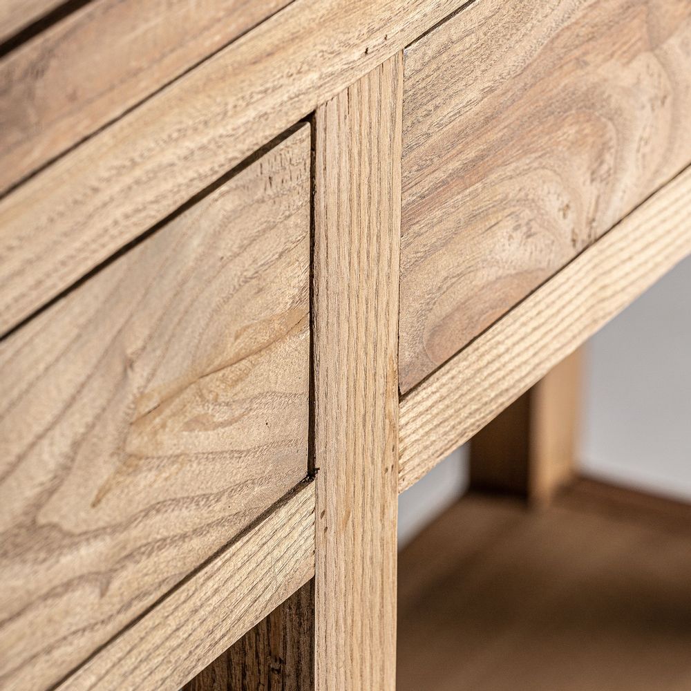 Wardrobe - Showcase in brown elm wood 200x45x225 cm - VICAL