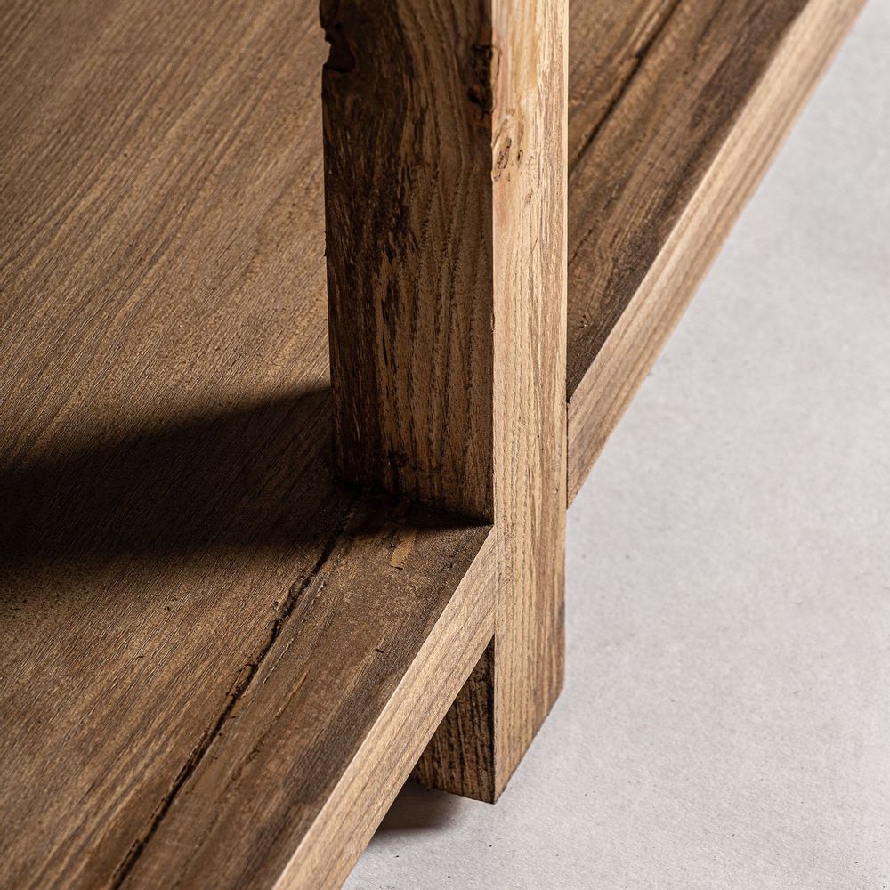 Wardrobe - Showcase in brown elm wood 200x45x225 cm - VICAL