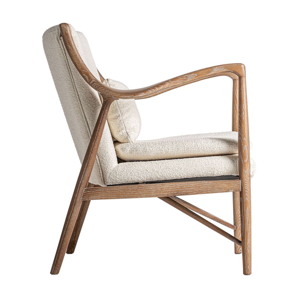 Fauteuils - Fauteuil en polyester blanc cassé 73x76x84 cm - VICAL