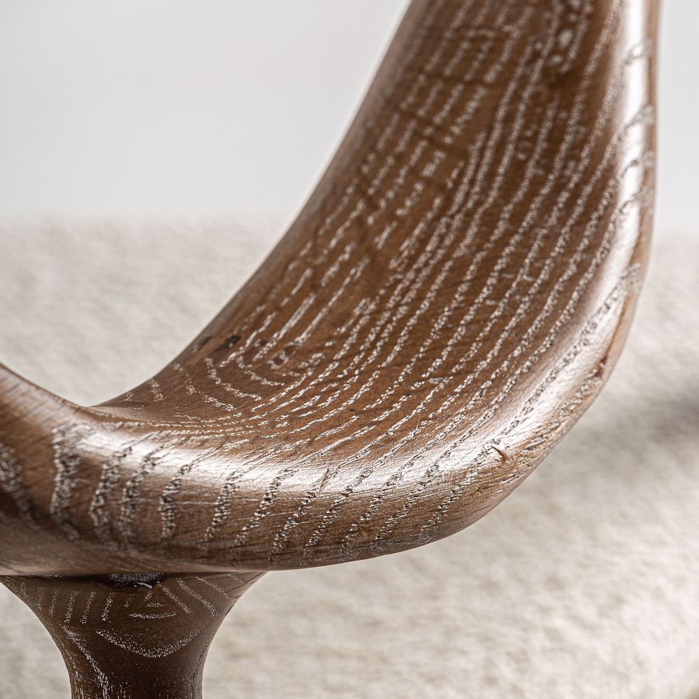 Fauteuils - Fauteuil en polyester blanc cassé 73x76x84 cm - VICAL
