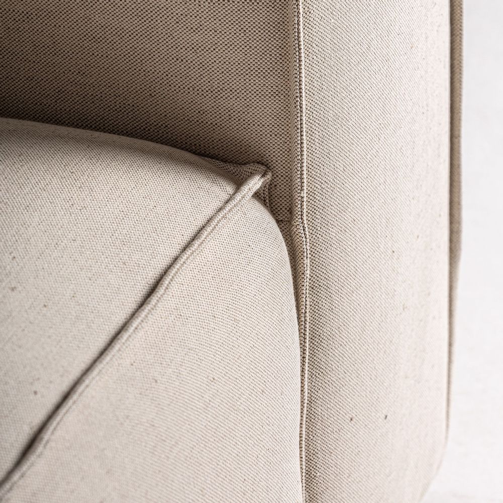 Armchairs - Off-white ash wood armchair 118x98x68 cm - VICAL