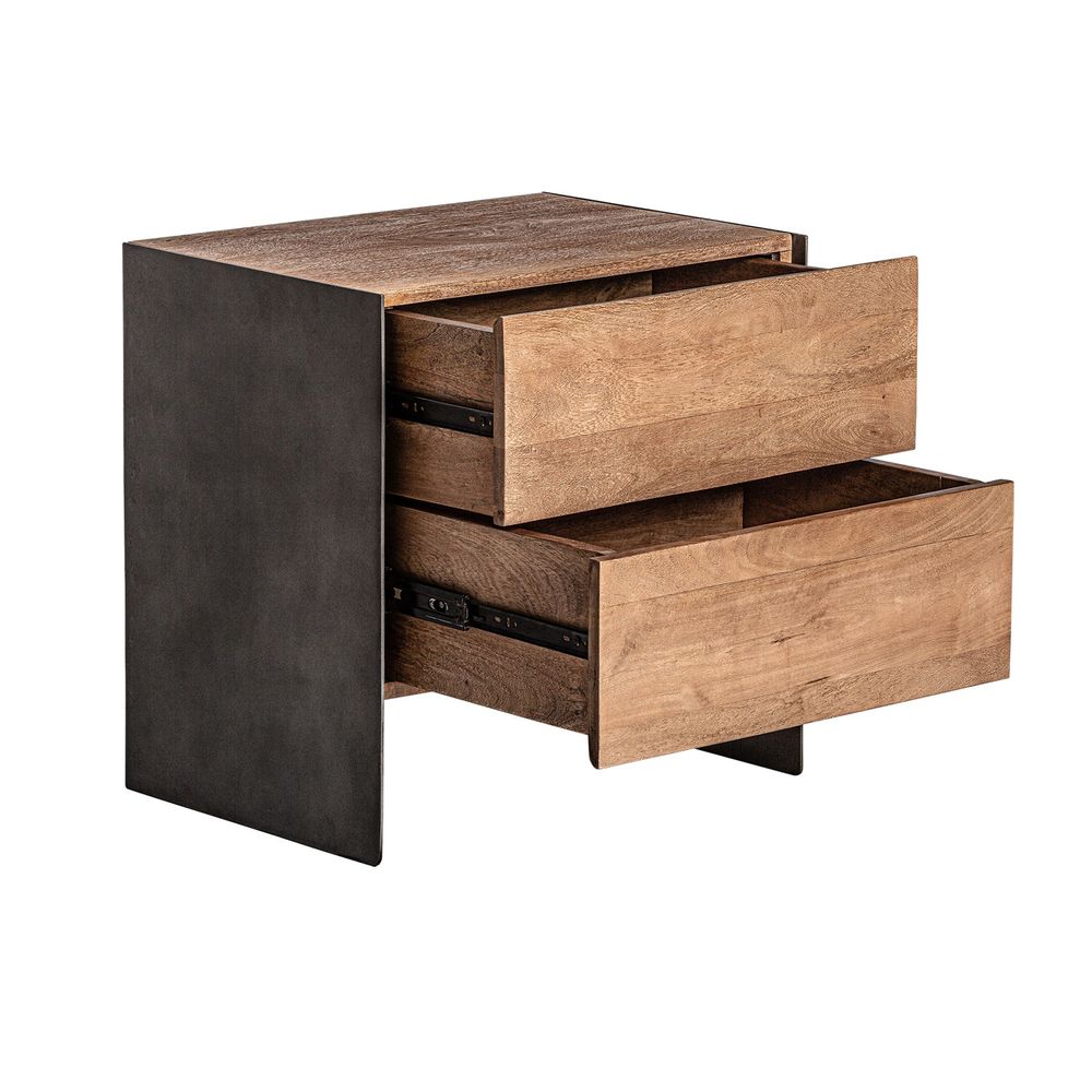 Tables de nuit - Table chevêt en bois de mangue marron 56x40x55 cm - VICAL