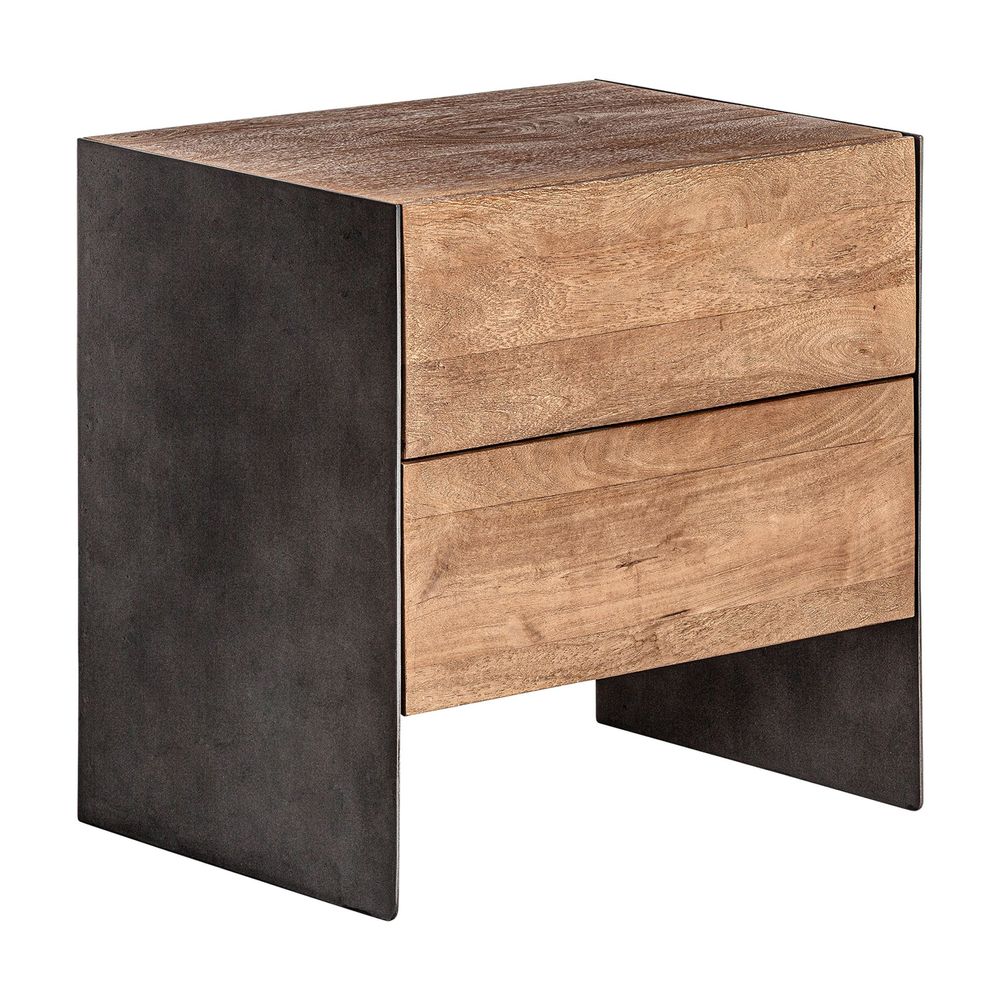 Tables de nuit - Table chevêt en bois de mangue marron 56x40x55 cm - VICAL