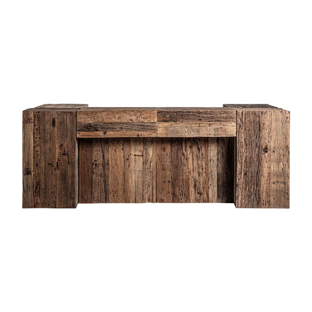 Other tables - Brown reclaimed wood bar counter module 90x60x110 cm - VICAL