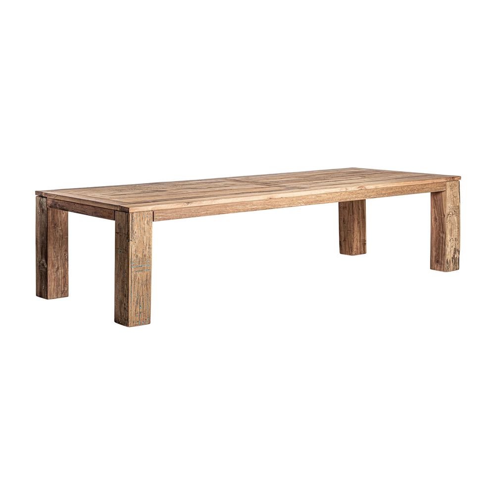 Dining Tables - Brown reclaimed wood living room table 270x110x76 cm - VICAL
