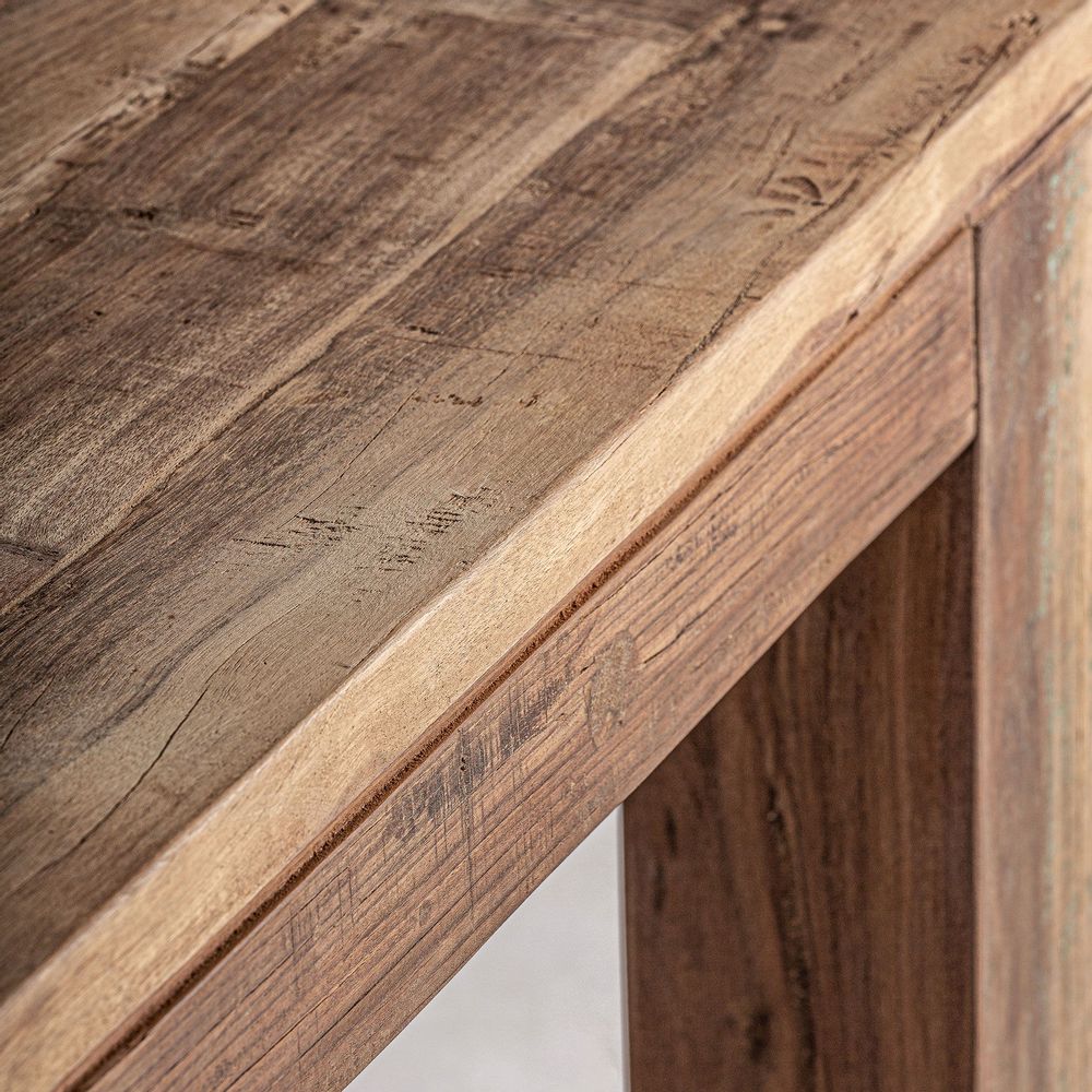 Dining Tables - Brown reclaimed wood living room table 270x110x76 cm - VICAL
