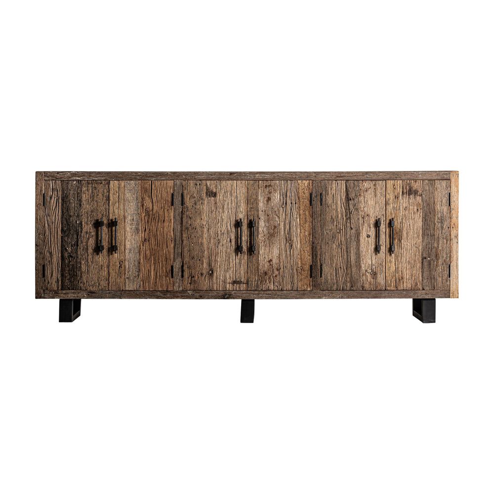 Sideboards - Brown reclaimed wood sideboard 253x46x91 cm - VICAL