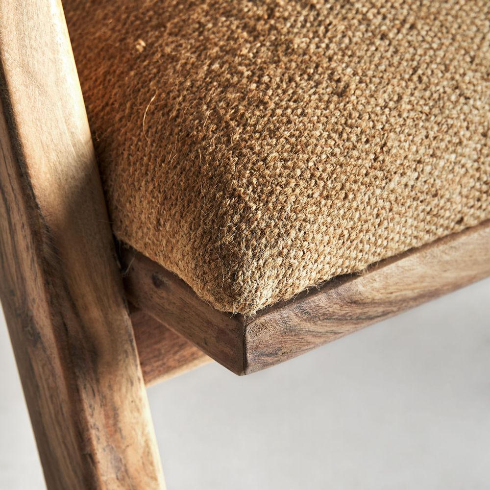 Armchairs - Brown jute armchair 62x83x72 cm - VICAL
