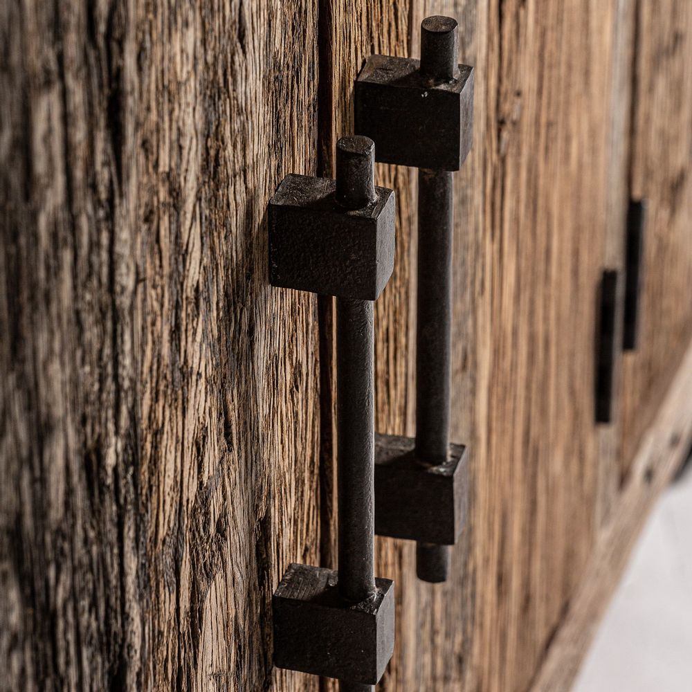 Sideboards - Brown reclaimed wood sideboard 253x46x91 cm - VICAL