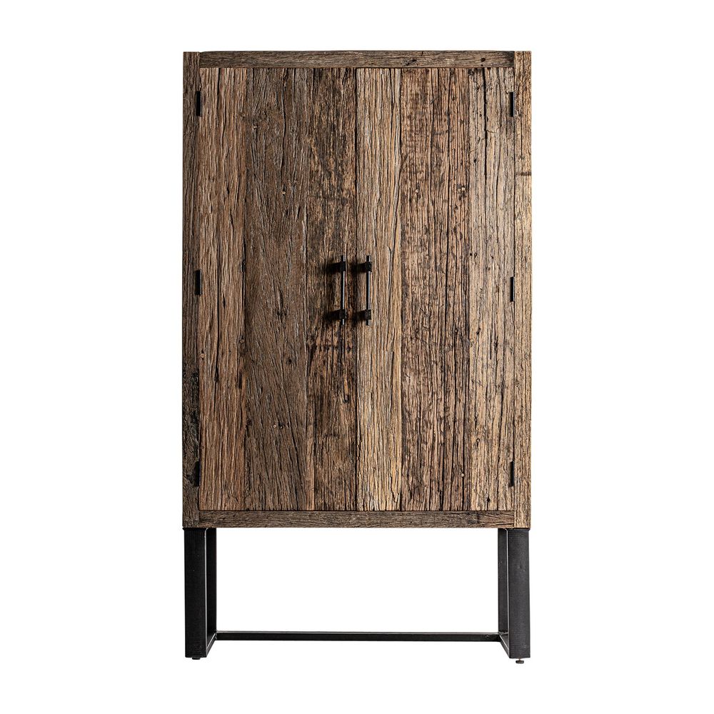 Wardrobe - Brown reclaimed wood cabinet 107x47x188 cm - VICAL