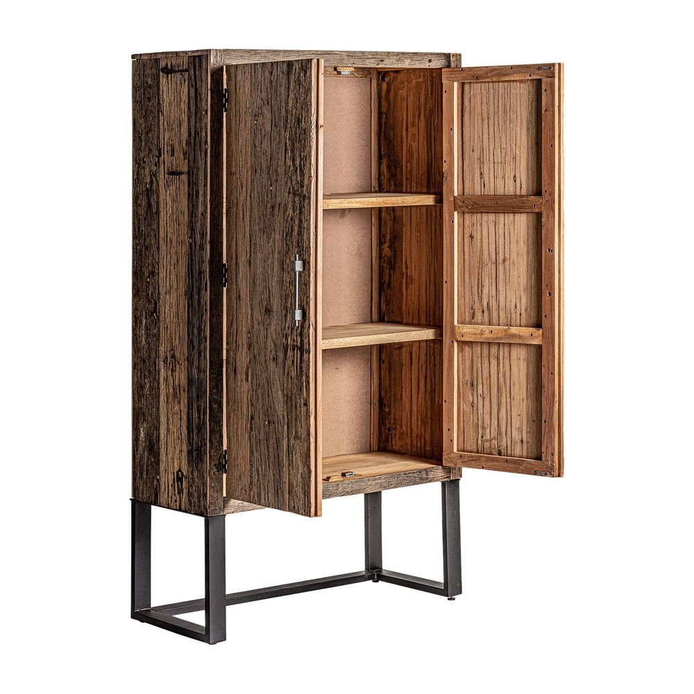 Wardrobe - Brown reclaimed wood cabinet 107x47x188 cm - VICAL