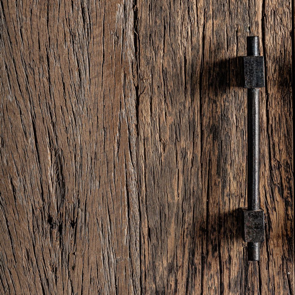Wardrobe - Brown reclaimed wood cabinet 107x47x188 cm - VICAL
