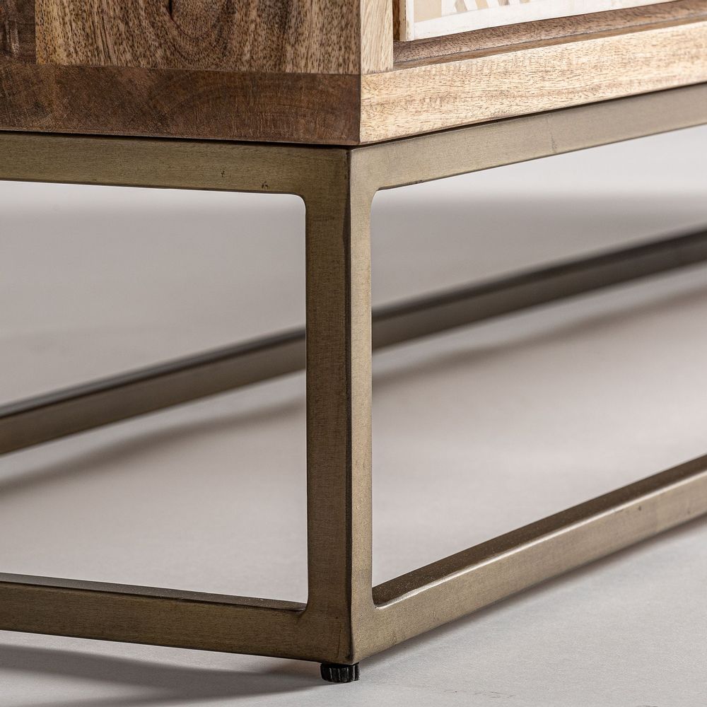 Buffets - Buffet en bois de mangue brun clair 180x40x81 cm - VICAL