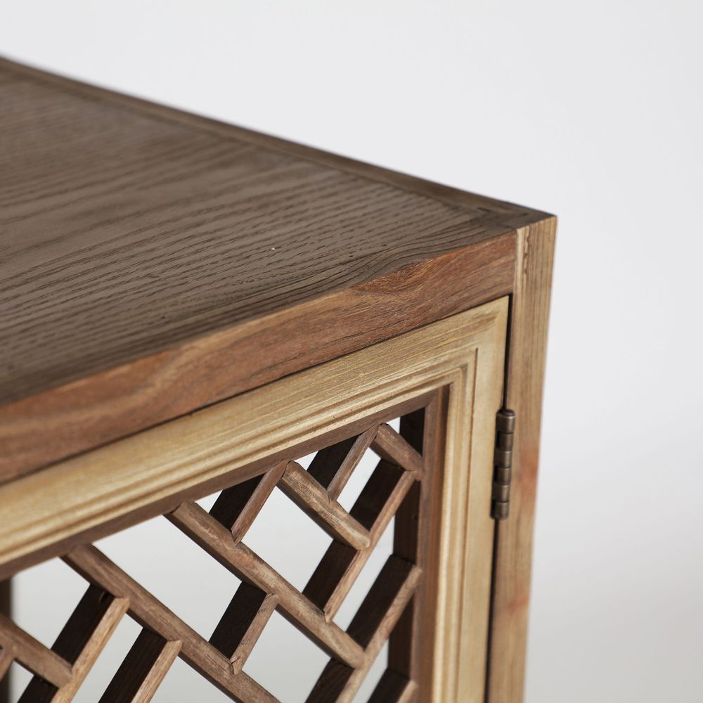 Wardrobe - Modular display case in brown elm wood 85x40x85 cm - VICAL