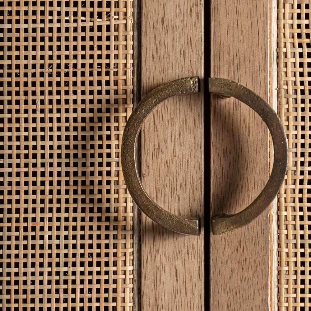 Wardrobe - Brown mango wood cabinet 105x45x180 cm - VICAL