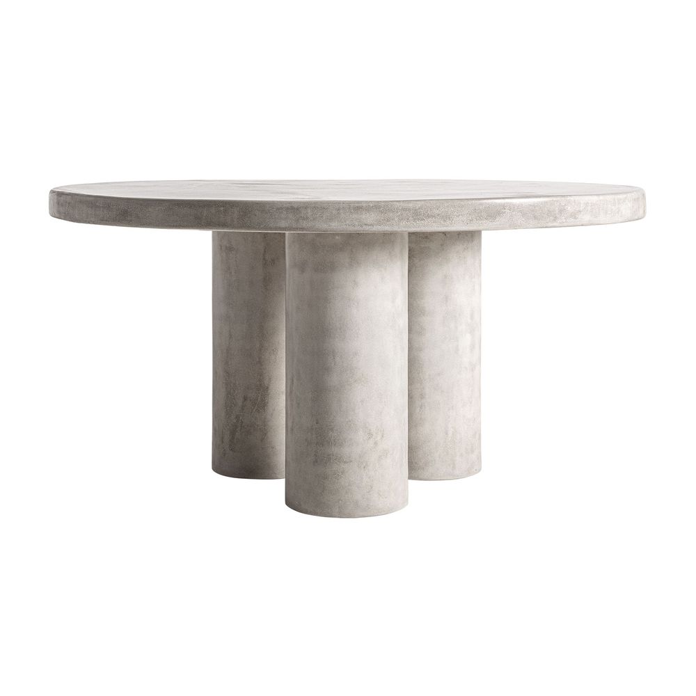 Tables Salle à Manger - Table salon en ciment gris 150x150x76 cm - VICAL