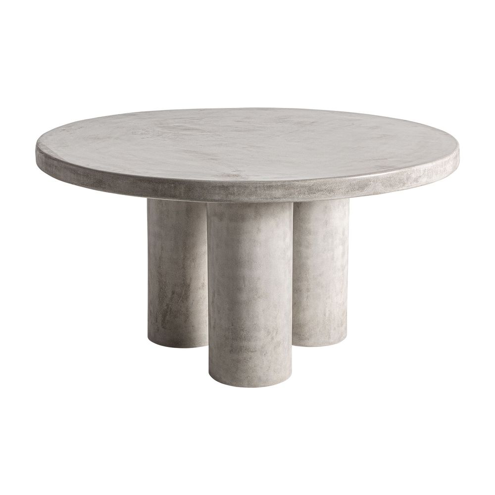 Tables Salle à Manger - Table salon en ciment gris 150x150x76 cm - VICAL