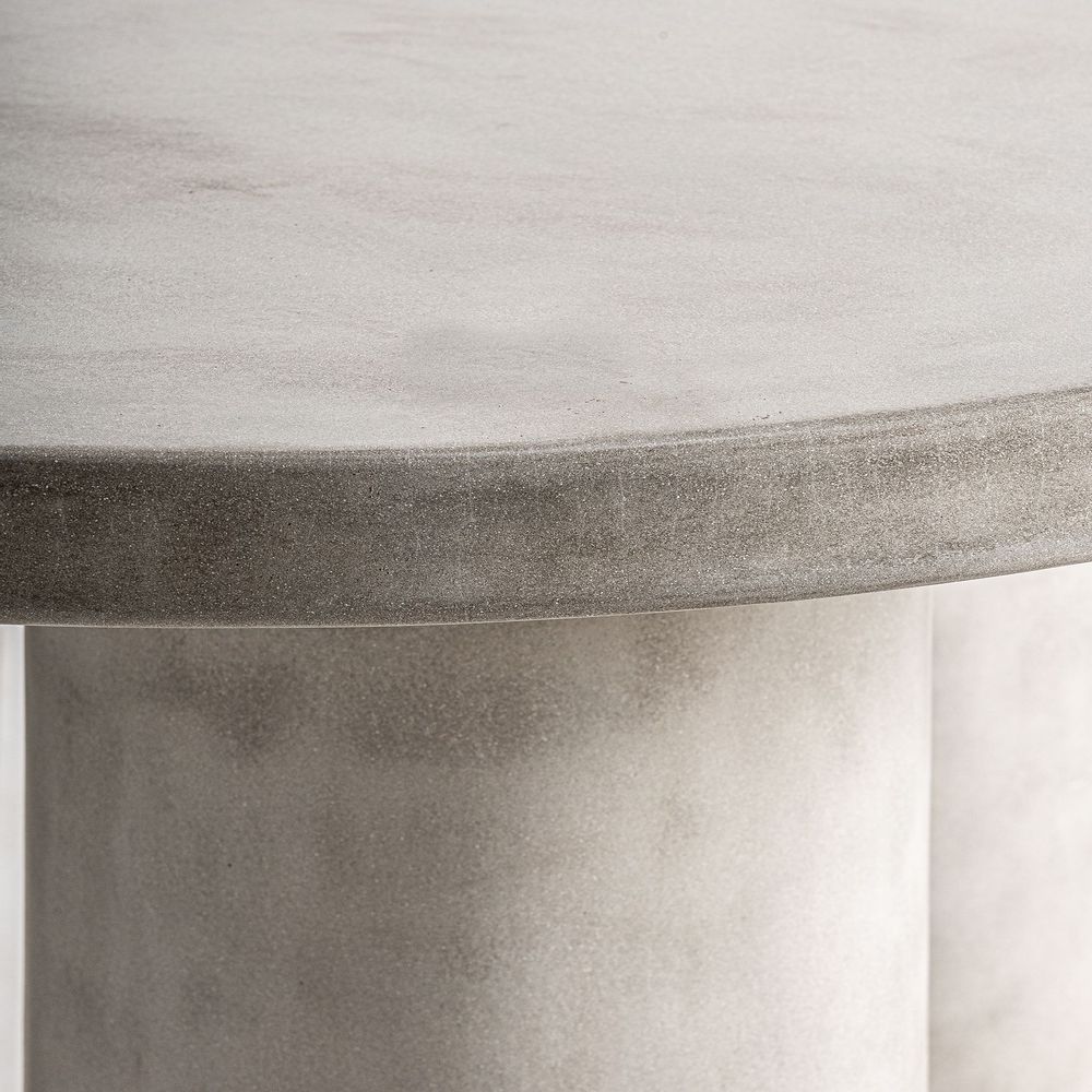 Tables Salle à Manger - Table salon en ciment gris 150x150x76 cm - VICAL