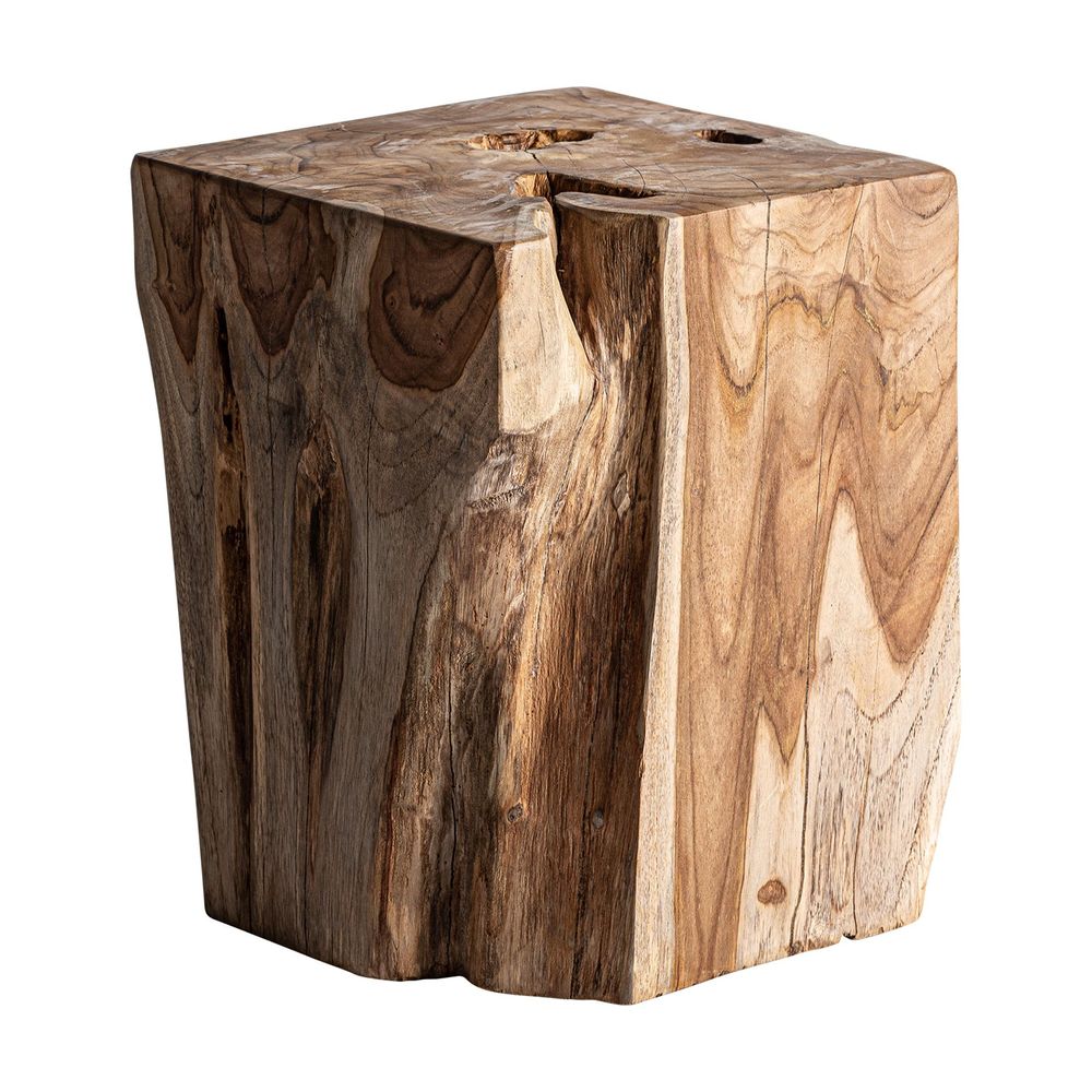 Other tables - Brown teak wood coffee table 30x30x42 cm - VICAL