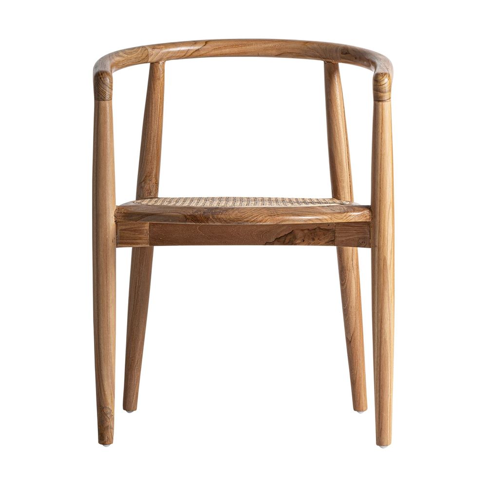 Chairs - Brown teak wood chair 57x46x78 cm - VICAL