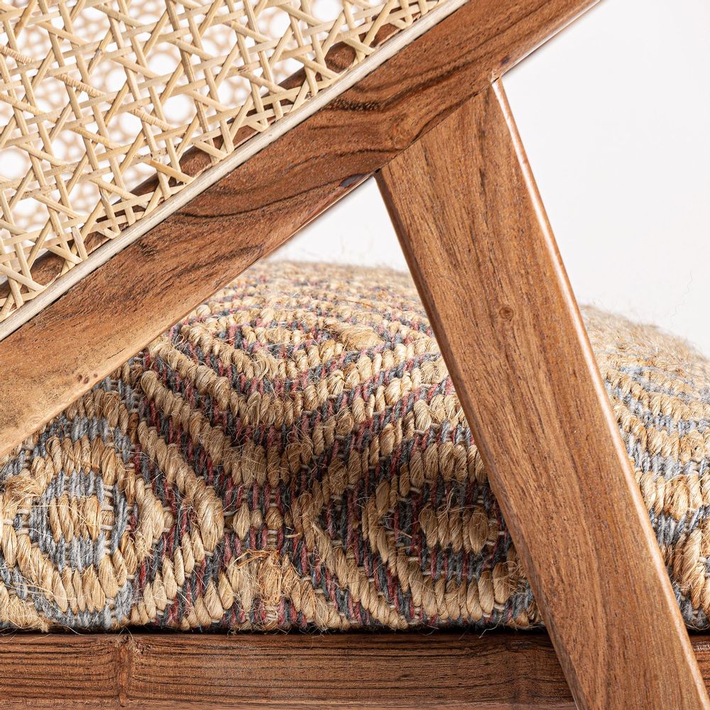 Armchairs - Brown mango wood armchair 63x82x72 cm - VICAL