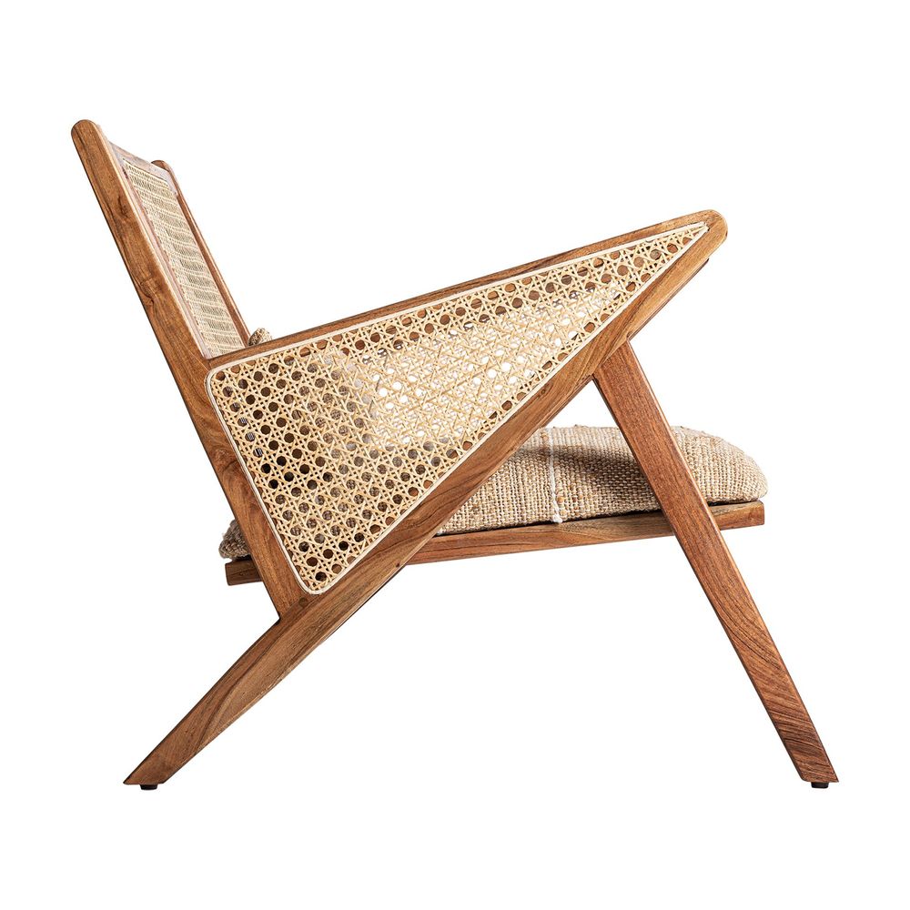 Armchairs - Brown mango wood armchair 61x82x73 cm - VICAL