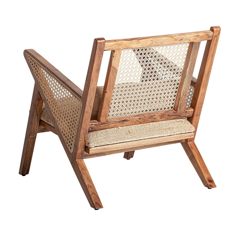 Armchairs - Brown mango wood armchair 61x82x73 cm - VICAL