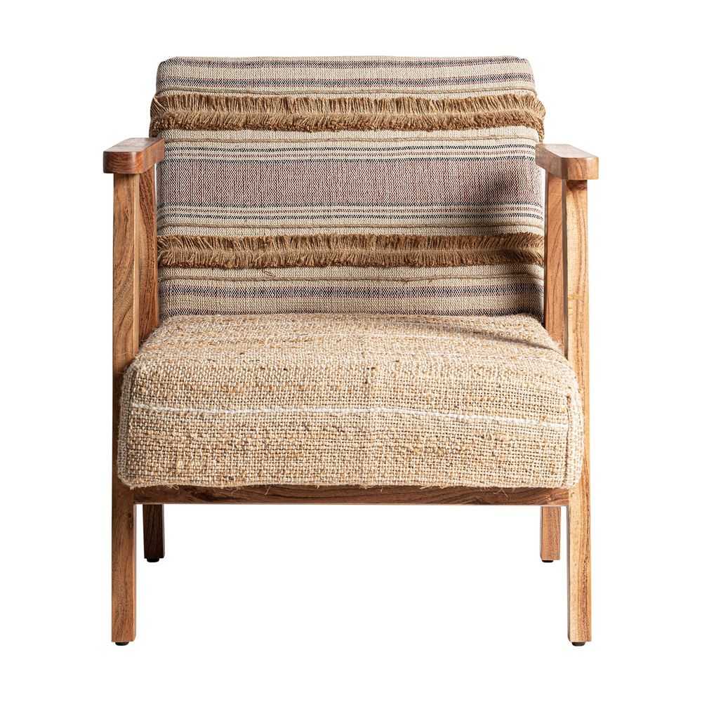Fauteuils - Fauteuil en bois de mangue marron 62x81x72 cm - VICAL
