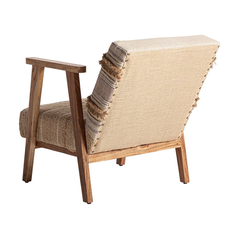 Fauteuils - Fauteuil en bois de mangue marron 62x81x72 cm - VICAL