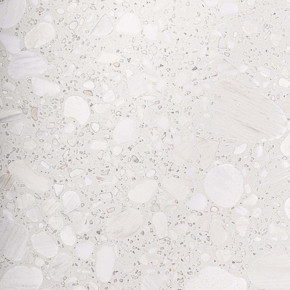 Autres tables - Table de bar en terrazzo blanc 50x50x66 cm - VICAL