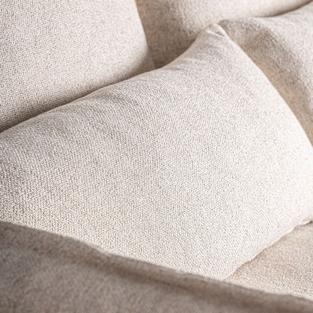Canapés - Sofa en polyester blanc cassé 230x105x98 cm - VICAL