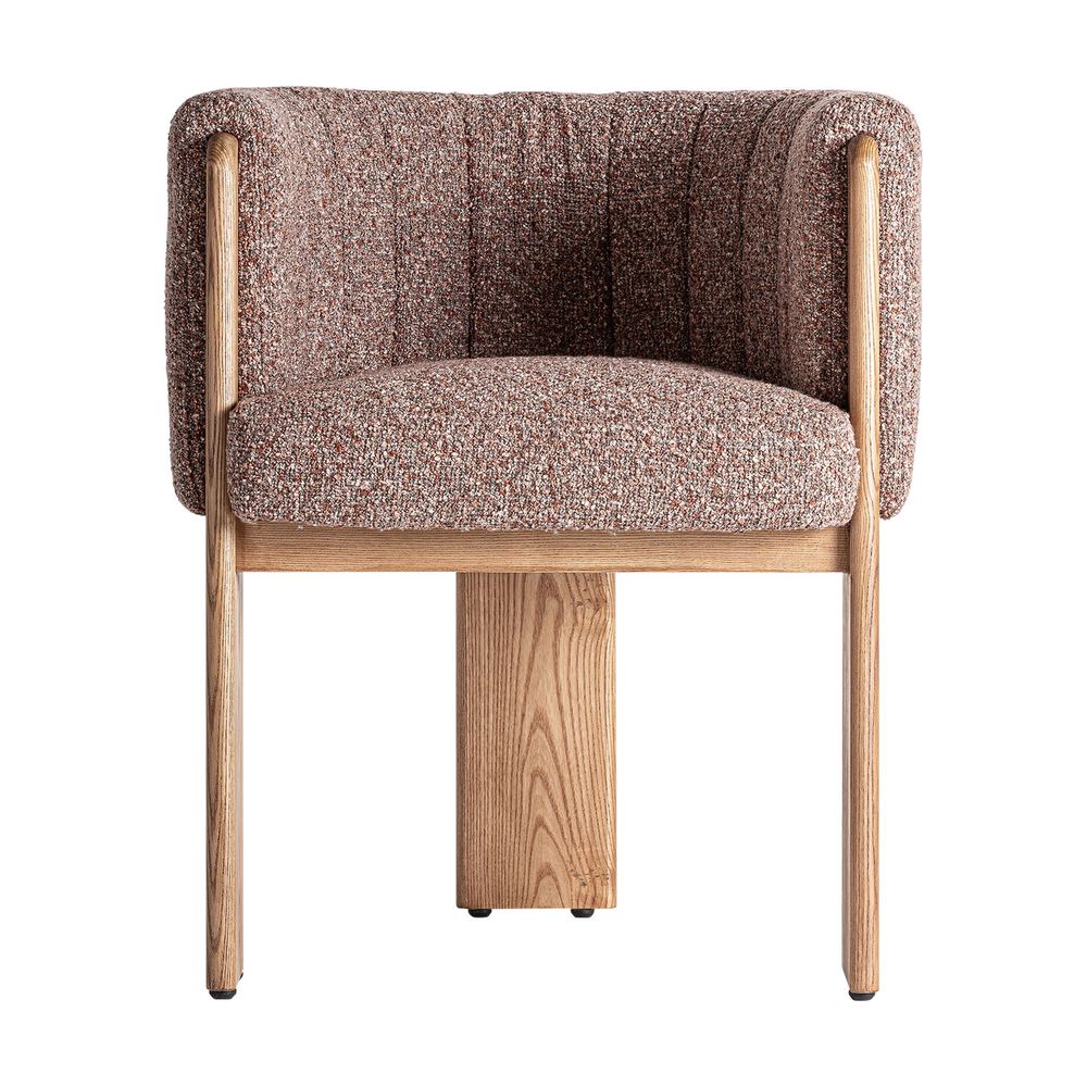 Chairs - Nounces brown polyester chair 63x60x77 cm - VICAL