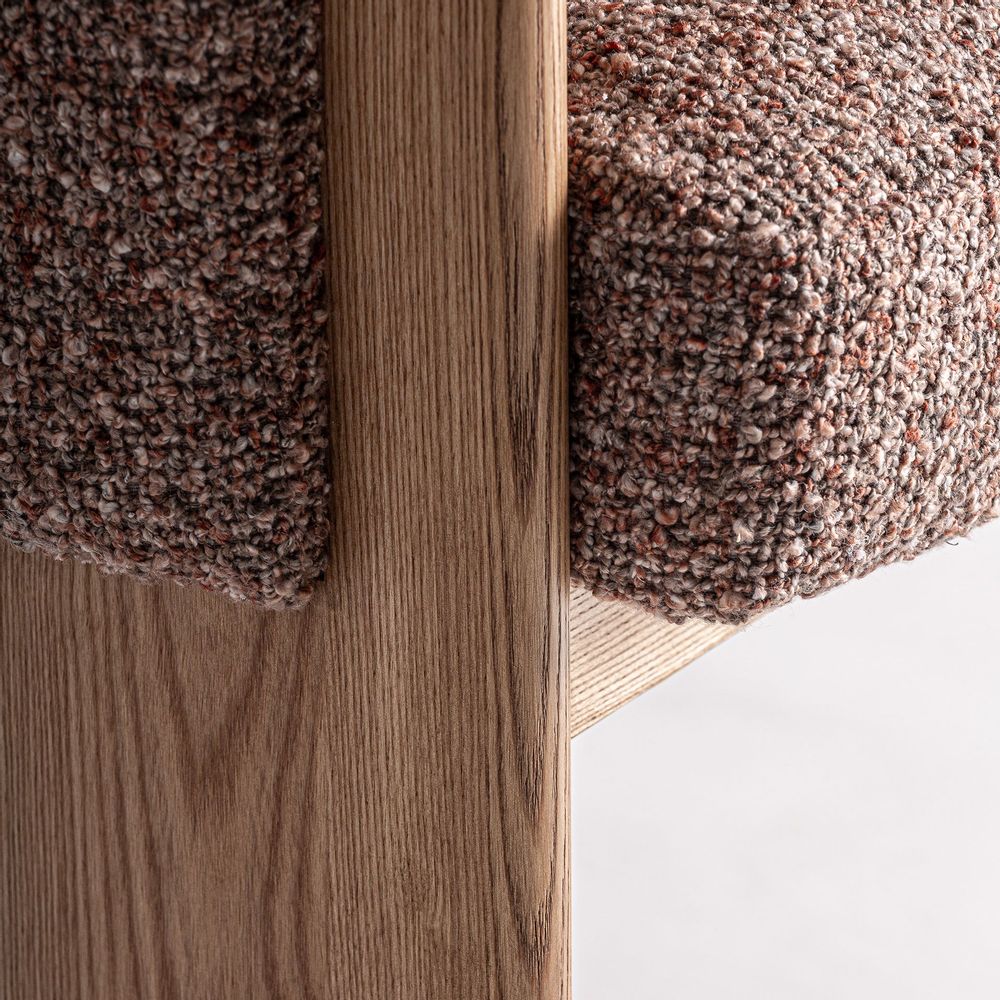 Chairs - Nounces brown polyester chair 63x60x77 cm - VICAL
