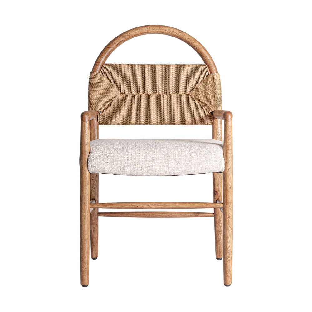 Chairs - Off-white polyester chair 53x60x92 cm - VICAL