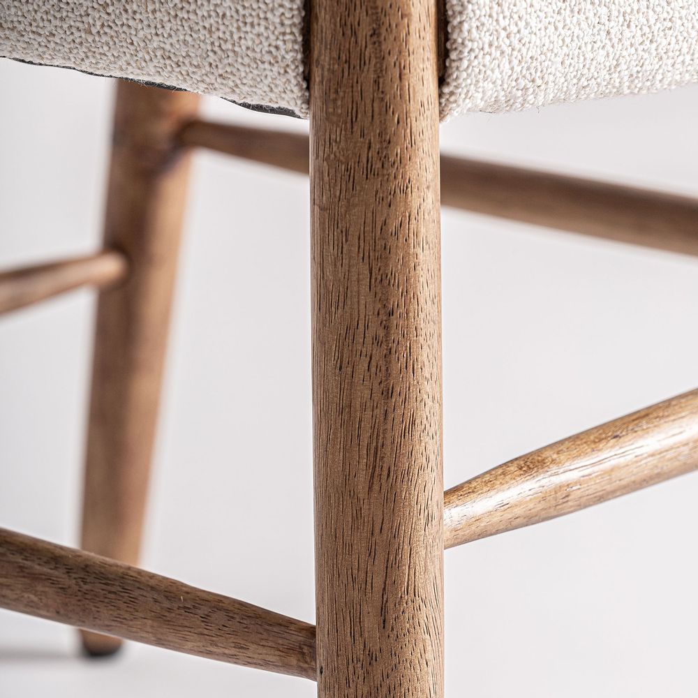 Chairs - Off-white polyester chair 53x60x92 cm - VICAL