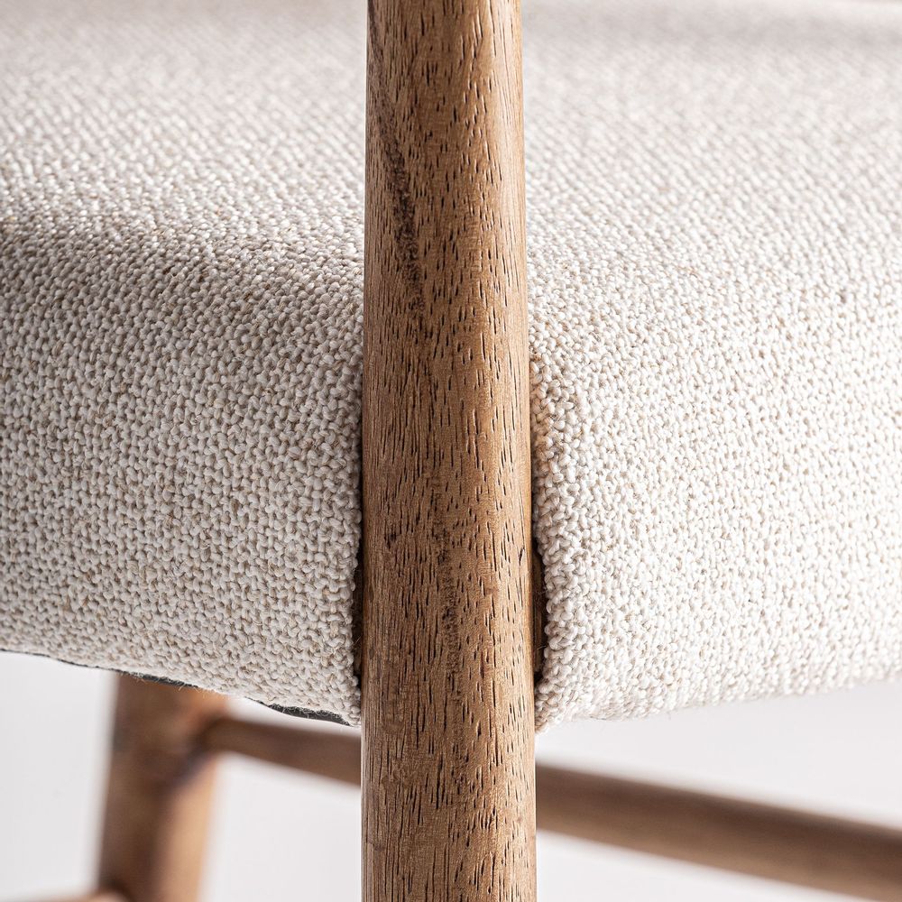 Chairs - Off-white polyester chair 53x60x92 cm - VICAL